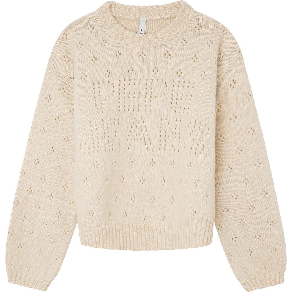 Pepe Jeans Mädchen Roberta Pullover Sweater, Beige (Ivory)