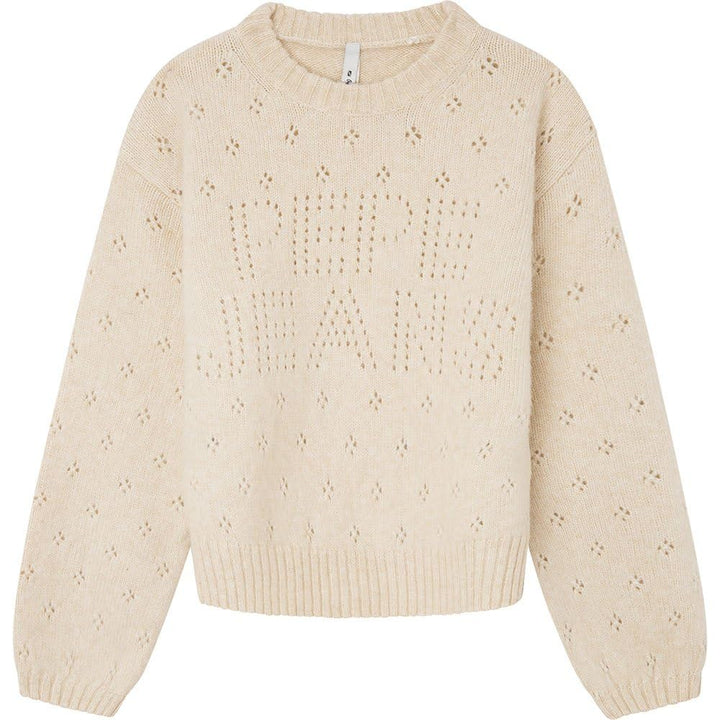 Pepe Jeans Mädchen Roberta Pullover Sweater, Beige (Ivory)