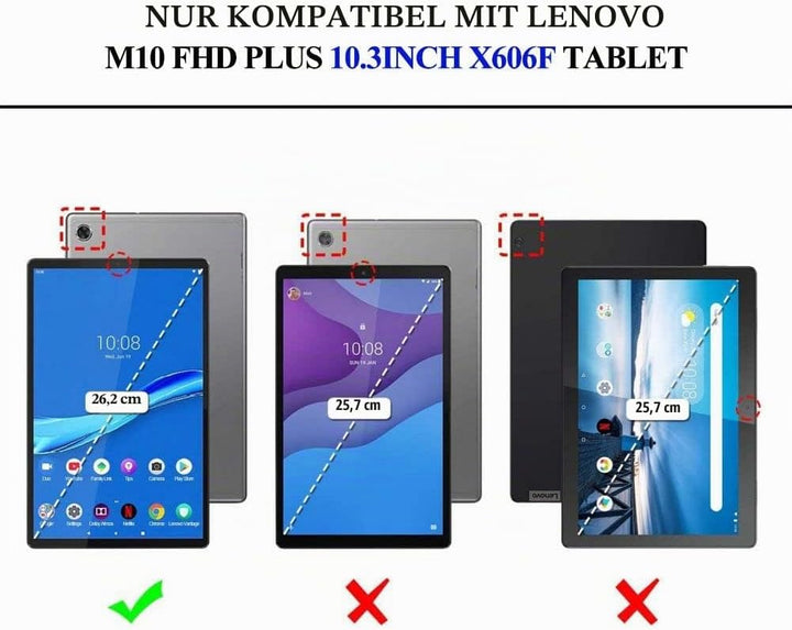Annadue Tastatur Hülle für Lenovo Tab M10 FHD Plus 10,3 Zoll X606F,Slim Schutzhülle mit Abnehmbarer