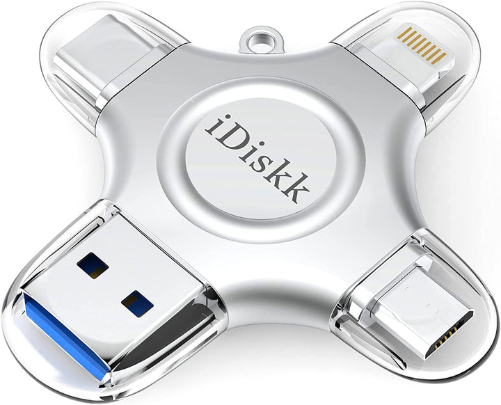 iDiskk 1 TB MFi-zertifizierter Fotospeicher für iPhone, USB-Flash-Laufwerk für USB-C, iPad, Android,