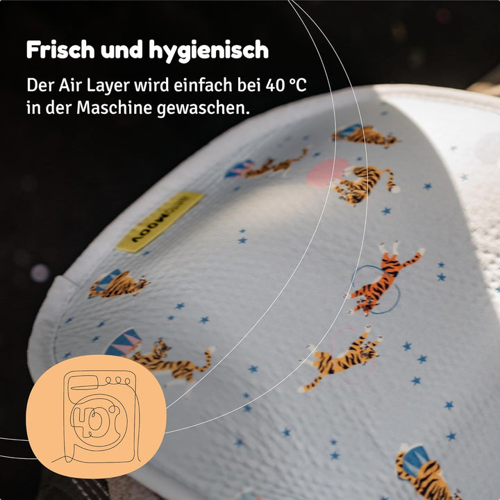 Aeromoov - Baby Sitzauflage Air Layer - Einlage Für Autositz oder Kinderwagen - Gruppe 2/3 - Antisch