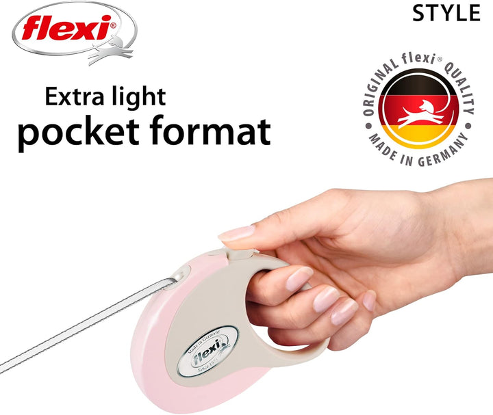 Flexi Klassische einziehbare Hundeleine (Band), ergonomisch, langlebig und verhedderungsfrei, 3 m, k
