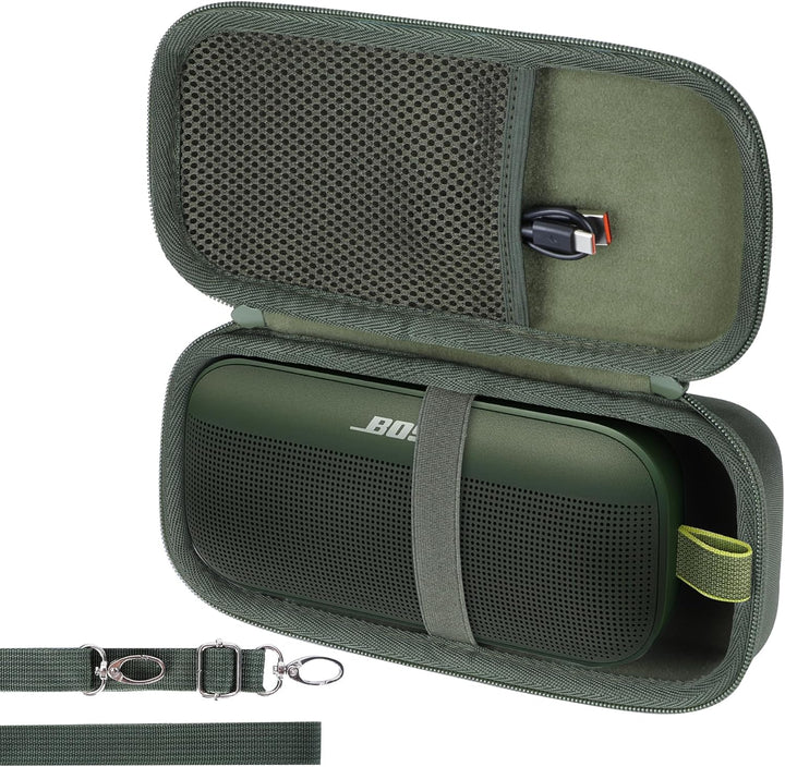 Hart Schutz Hülle Etui für Bose SoundLink Flex (2 Gen) / Flex Tragbarer Lautsprecher Armeegrün Etui