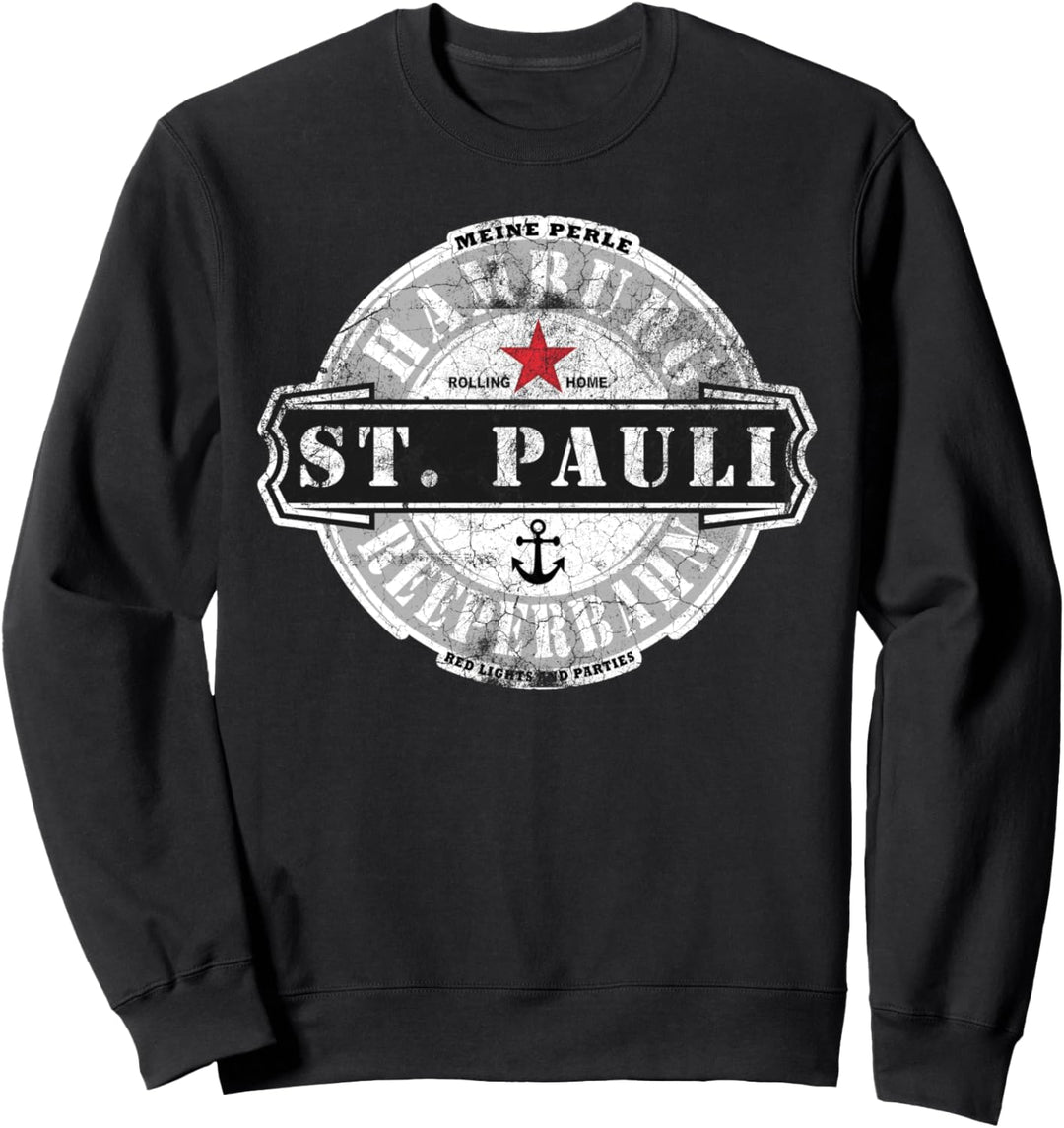 St. Pauli Hamburg Reeperbahn Rotlicht und Kiez Vegan Party Sweatshirt