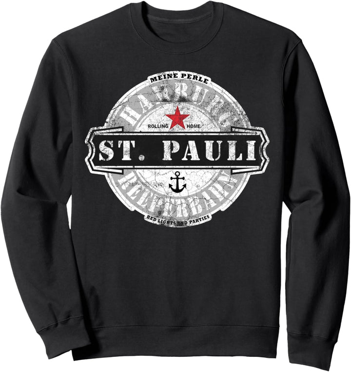 St. Pauli Hamburg Reeperbahn Rotlicht und Kiez Vegan Party Sweatshirt