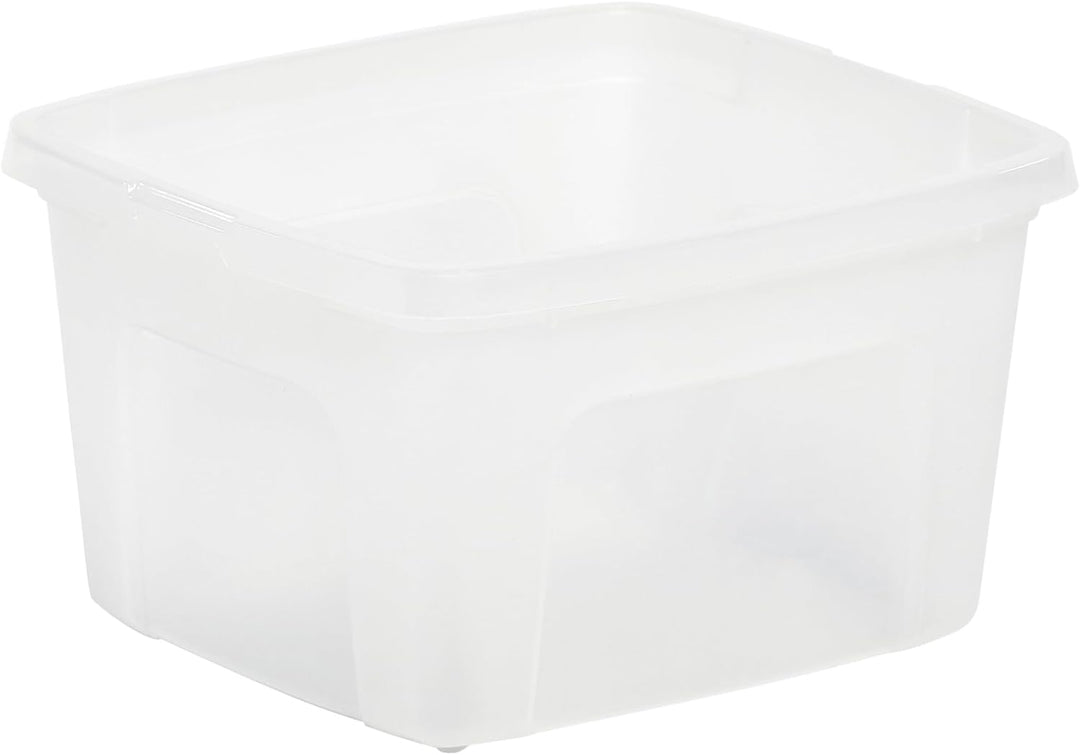 Iris Ohyama, Aufbewahrungsbox aus Kunststoff, 2L, 10er-Set, MCB-2, Transparent, Stapelbar - L19 x T1