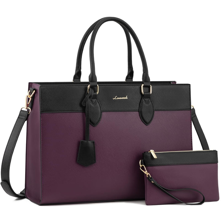 LOVEVOOK Laptoptasche Damen 15,6 Zoll, Gross Arbeitstasche Handtasche Schultertasche Wasserdicht PU