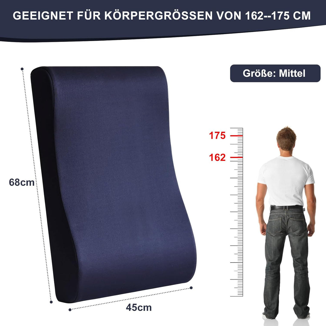GOFORIT Ergonomisches Rückenkissen für Liegesessel & Schaukelstuhl - 68cm Extra Hoch, Weiches 2in1 N