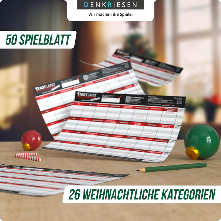 DENKRIESEN - Spar-Set Rudolph - Stadt Land VOLLPFOSTEN® Classic + Christmas Edition | Stadt Land Flu