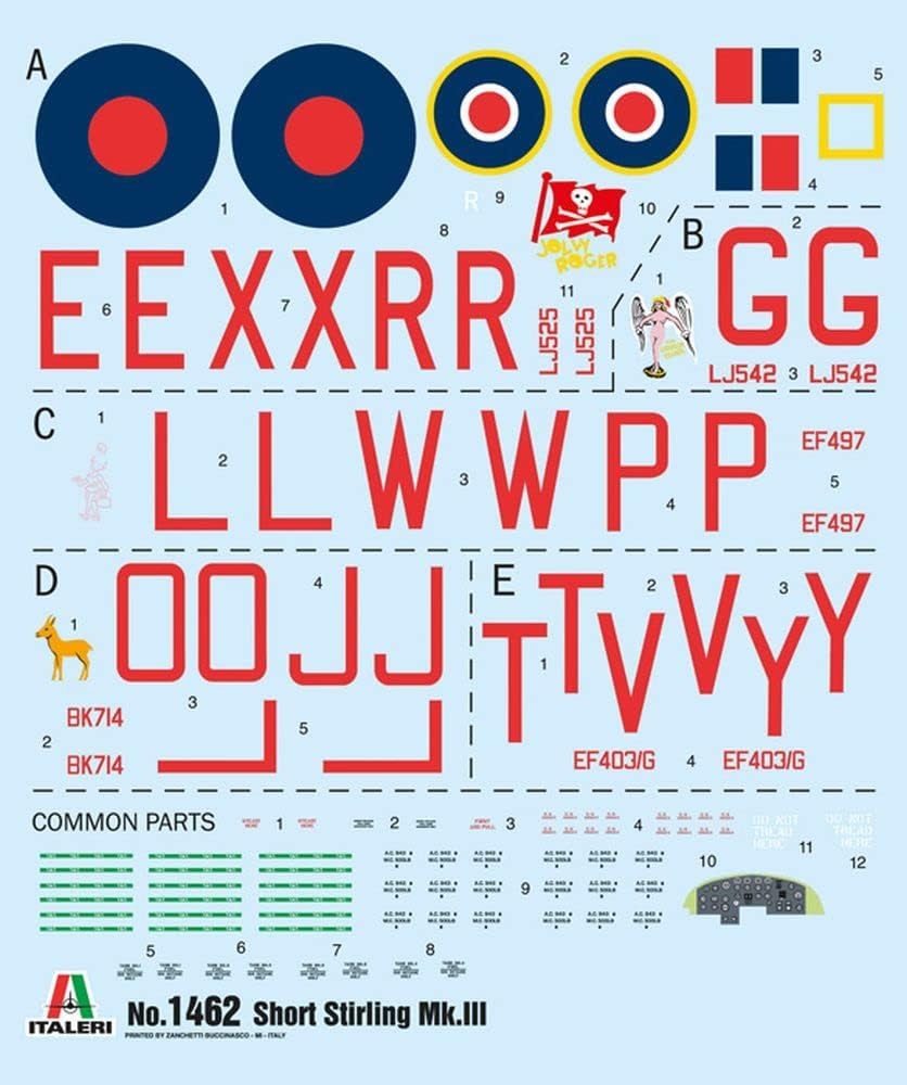 Italeri 1462 1:72 British Stirling Mk. III - Modellbau, Bausatz, Standmodellbau, Basteln, Hobby, Kle