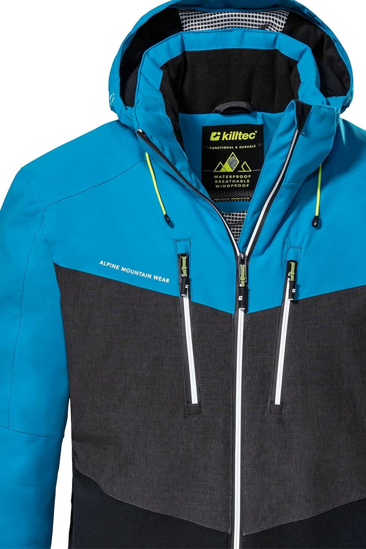 Killtec Herren Ksw 45 Mn Ski Jckt Skijacke/Funktionsjacke mit abzippbarer Kapuze und Schneefang S sc