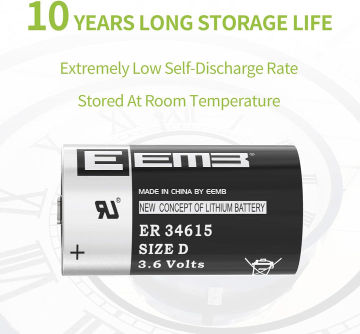 EEMB ER34615 D Cell Akkus 3.6V Lithium Batterie High Capacity Li-SOCL₂ Nicht Wiederaufladbar Batteri