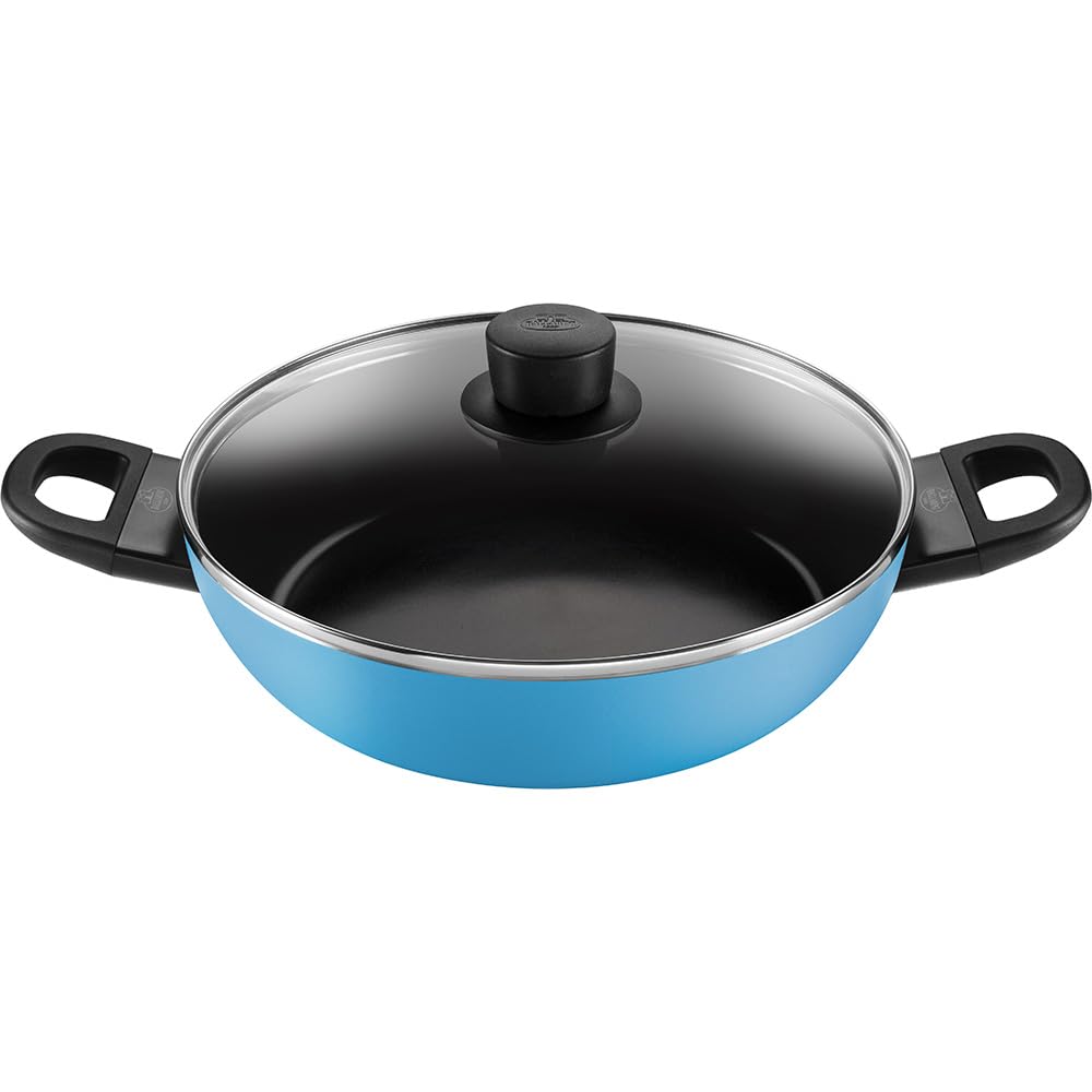 BALLARINI Tegame Con Coperchio Vetro 10 Liter Hellblau, 10 Liter Hellblau