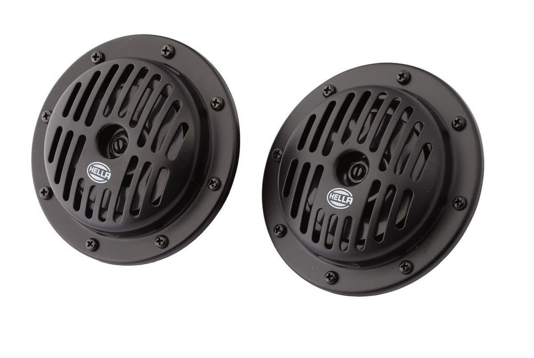 HELLA Horn - HEAVY DUTY HORN DL50 SET - 12V - 114dB(A) - Frequenzbereich: 310/380Hz - Tiefton/Hochto