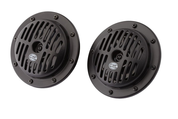 HELLA Horn - HEAVY DUTY HORN DL50 SET - 12V - 114dB(A) - Frequenzbereich: 310/380Hz - Tiefton/Hochto