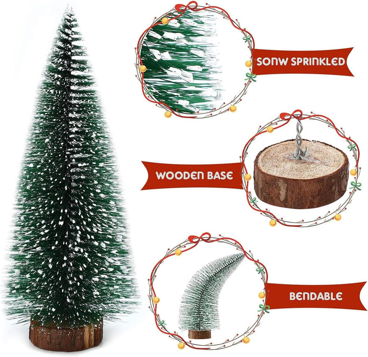 10 Stück Mini Tannenbaum Deko,Kleiner Tannenbaum Deko,Künstlich Klein Weihnachtsdeko,Mini Grün Tanne