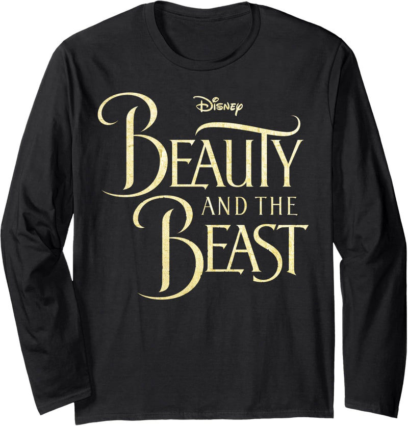 Disney Beauty And The Beast Movie Logo Langarmshirt