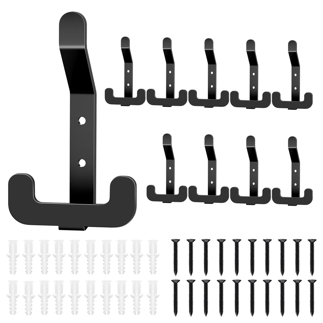 10 Stück Garderobenhaken Edelstahl, Garderobenleiste Schwarz kleiderhaken Wand Hakenleiste Wandgarde