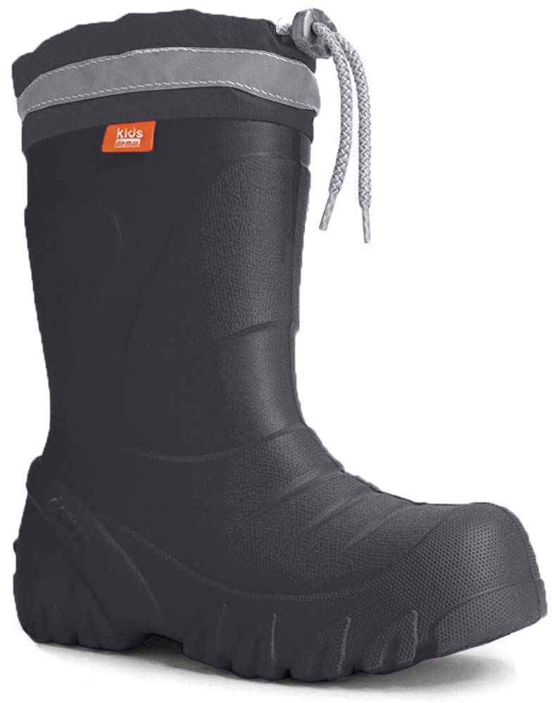 demar. EVA federleichte Kinder Gummistiefel mit Stulpe gefüttert MAMMUT-S 22/23 EU Graphit, 22/23 EU
