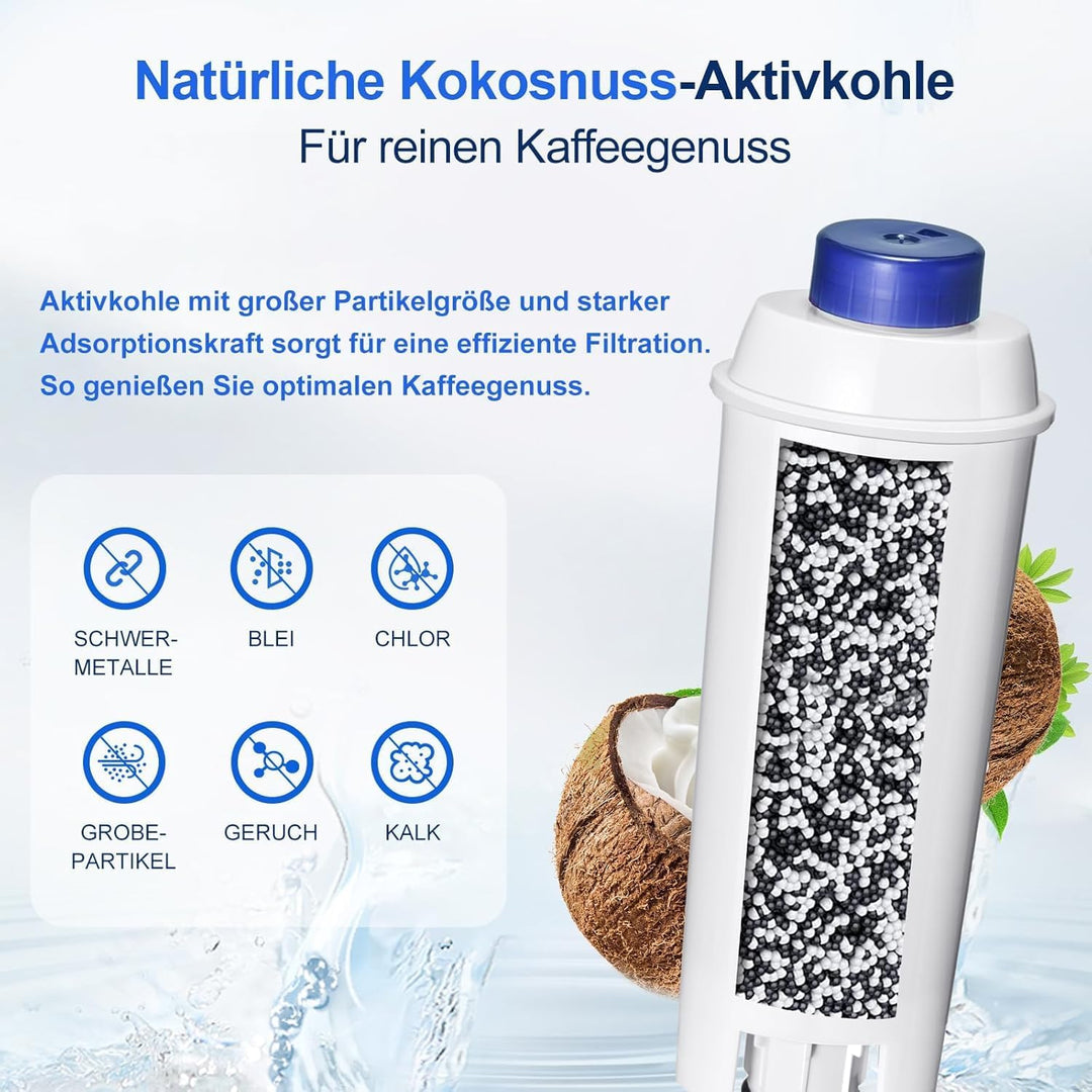 Wasserfilter, Ersatz für Delonghi DLSC002 Filter - 12 Stück 12er-Packung, 12er-Packung