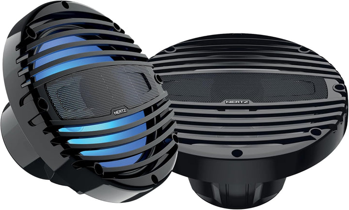 Hertz HMX 8-LD-TC | 20cm Hochleistungs Marine Koaxial Lautsprecher schwarz | RGB-LED
