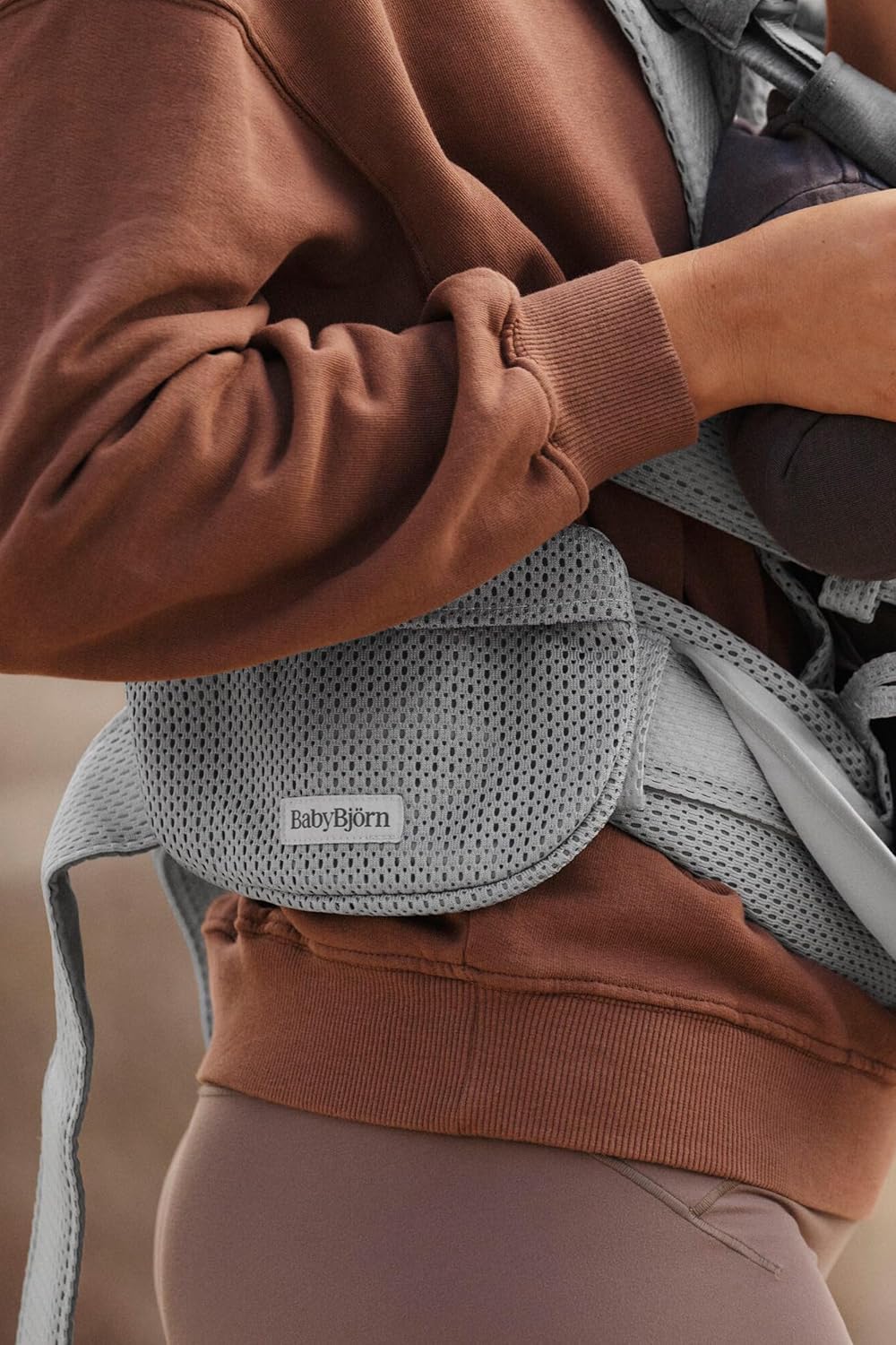 BabyBjörn Taschenbeutel für Babytrage, Netzstoff, Grau Taschenbeutel für Babytrage Grau, Taschenbeut