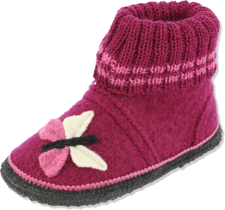 Beck Mädchen Butterfly Hausschuh 27 EU Bordeaux, 27 EU Bordeaux