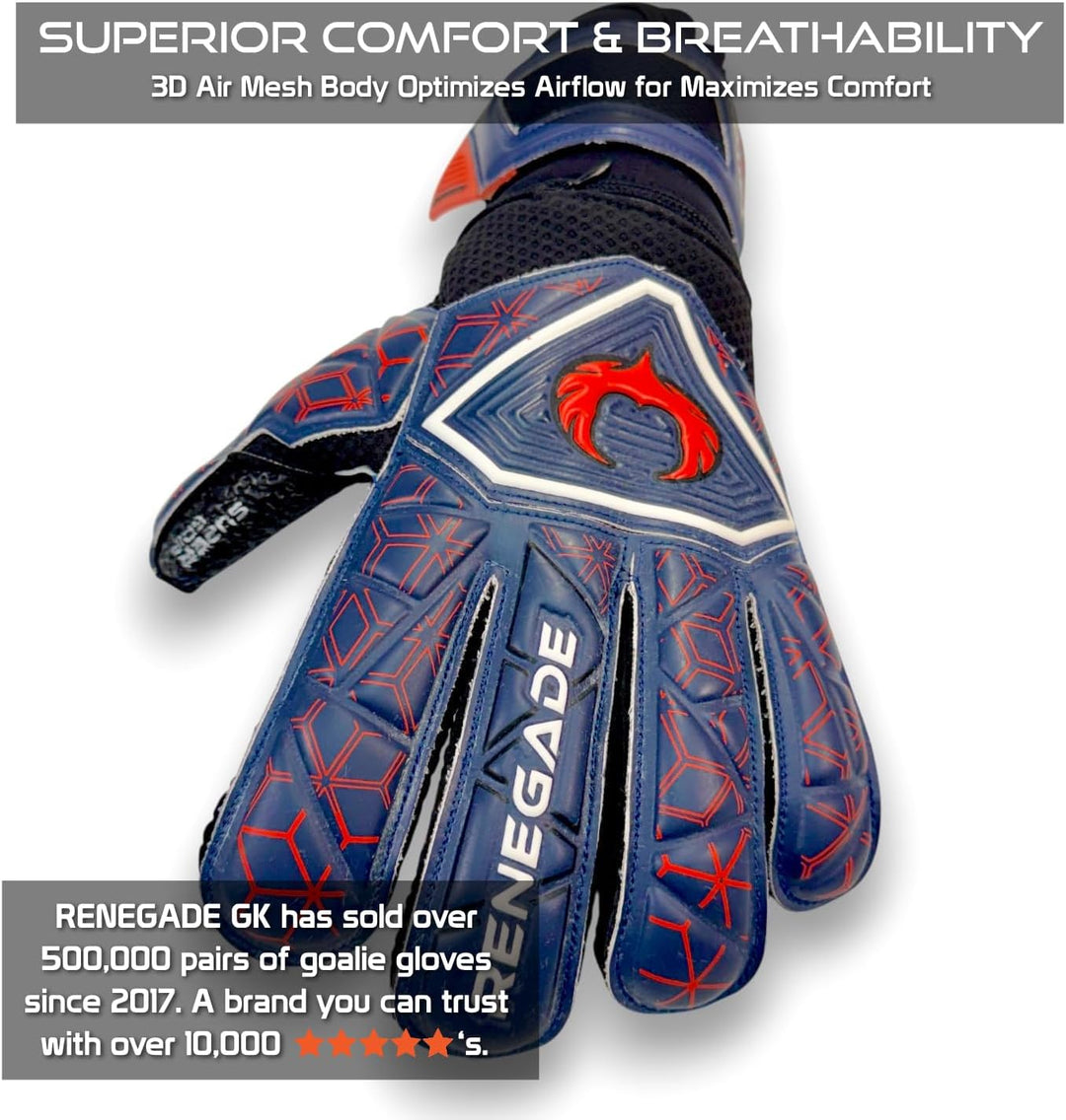 Renegade GK Triton Torwarthandschuhe mit Microbe-Guard (Grössen 5-11, 3 Modelle, Stufe 2) Pro-Tek Fi