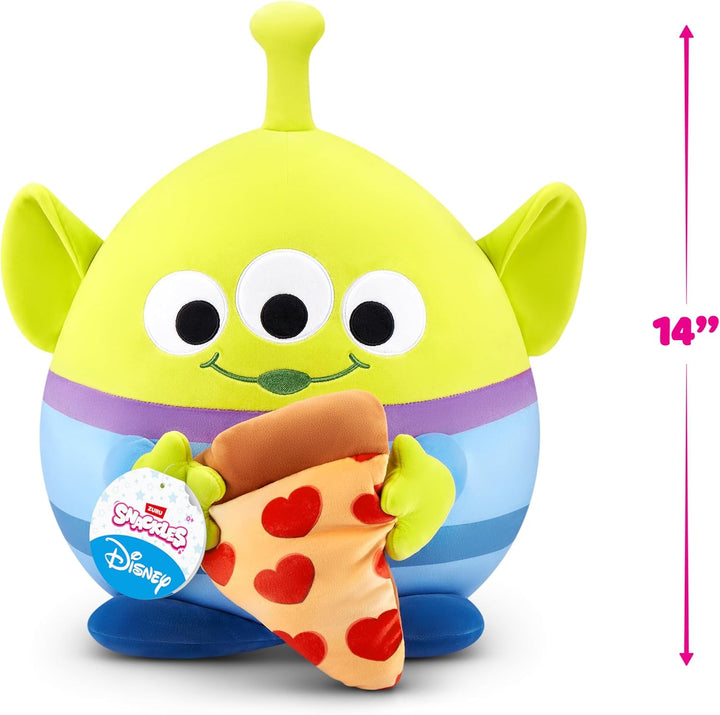 Snackles Disney 35 cm grosses Plüschspielzeug von ZURU, Plüschspielzeug mit Snack-Accessoire (Alien&