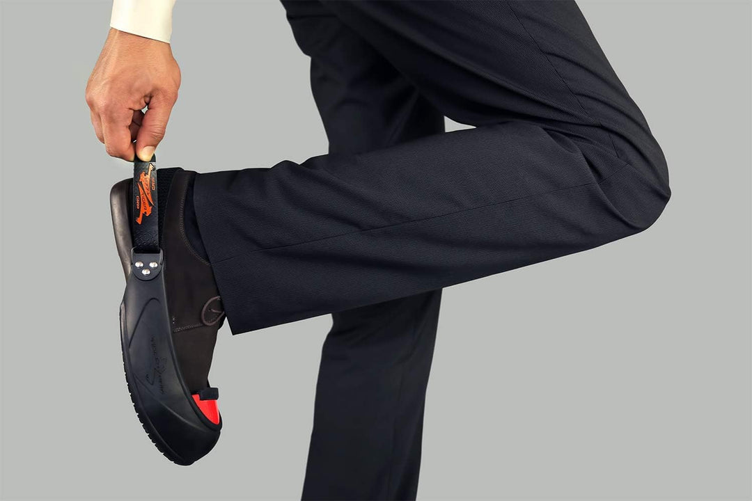 Tiger-Grip VISITOR Sicherheits-Überschuh, schwarz, medium/large (39-43, rot), Schutzkappe, rutschfes