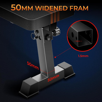 550KG Flat Weight Bench Flacher Gewichtsbank mit Kopfstütze - Bonvork 138CM Erweiterbare, Zusammenle