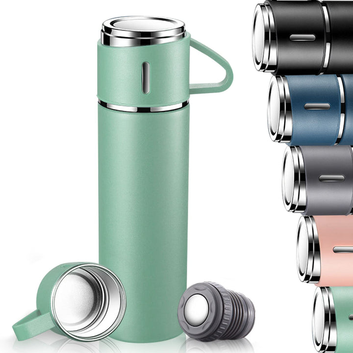 Thermosflasche, Trinkflasche Edelstahl HäLt 10 Stunden Heiss und Kalt, Isolierflasche 500Ml mit Ausl
