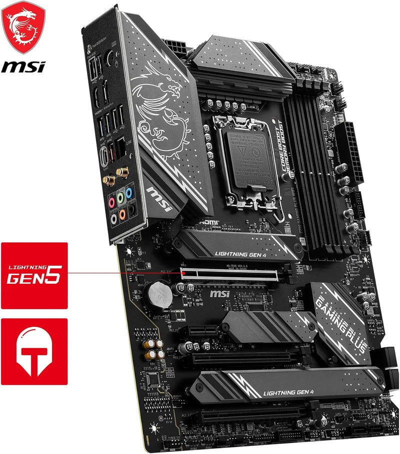 MSI Z790 GAMING PLUS WIFI Motherboard, ATX - Unterstützt Intel Core Prozessoren der 12. und 13. Gene