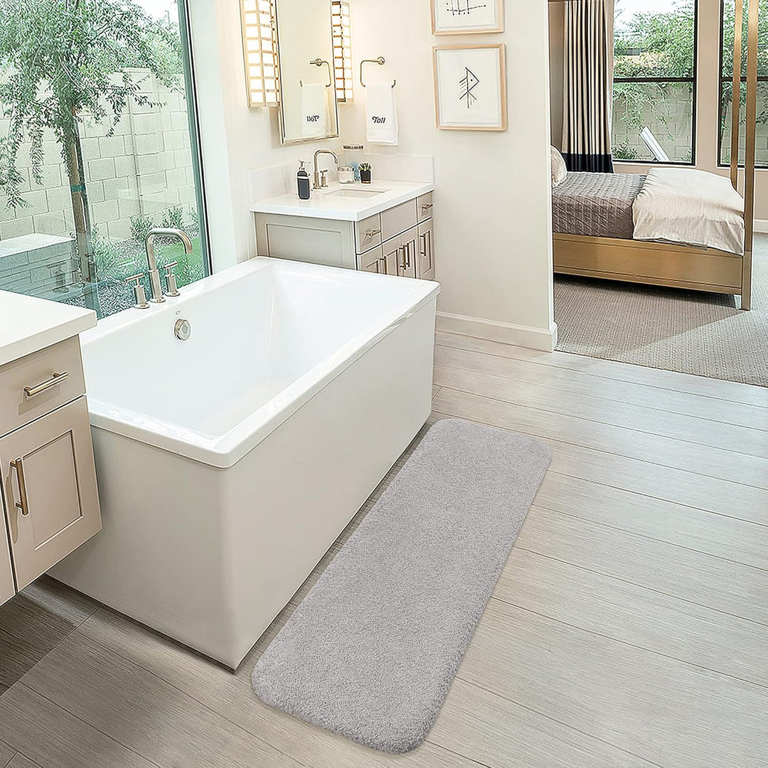 Badematte Rutschfest Badteppich Extra Lange Verdickt Badezimmerteppich Weich Badeteppich Flauschige