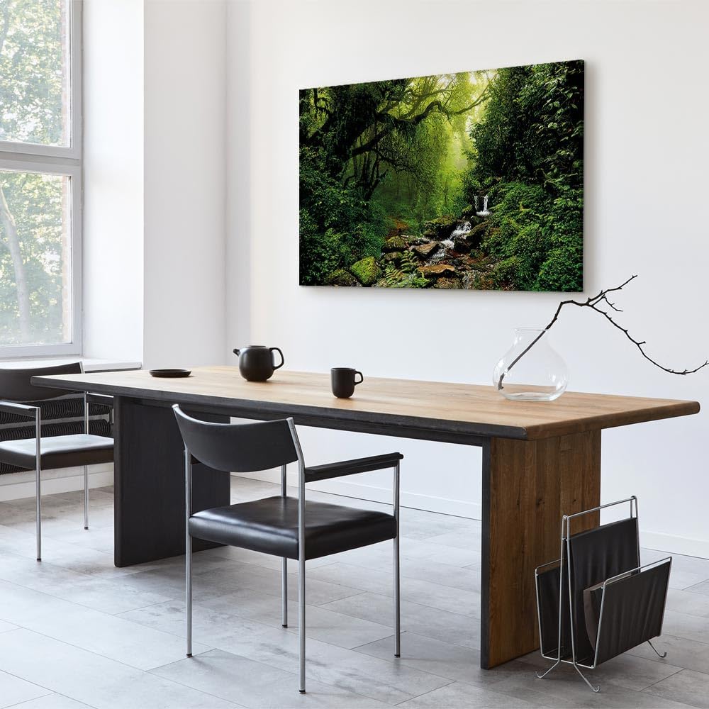 murando - Bilder Wald Bach 120x80 cm Vlies Leinwandbild 1 tlg Kunstdruck modern Wandbilder XXL Wandd