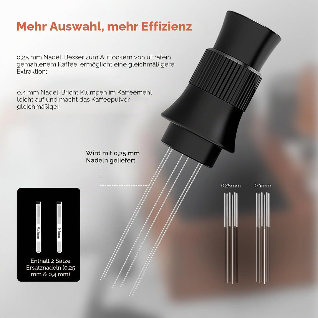 IKAPE Spaceship Espresso WDT Tool Verstellbarer Espresso-Rührer für Baristas Nadel Verteiler Tool mi