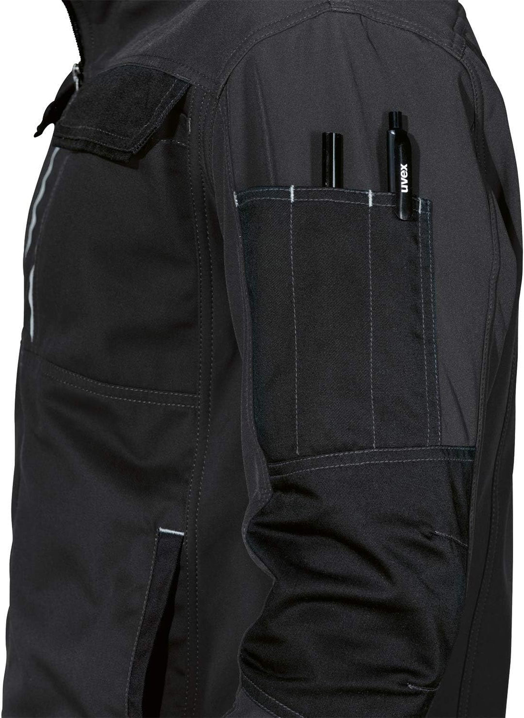 Uvex Tune-up Softshell-Arbeitsjacke für Herren - atmungsaktiv & wasserabweisend S Schwarz, S Schwarz