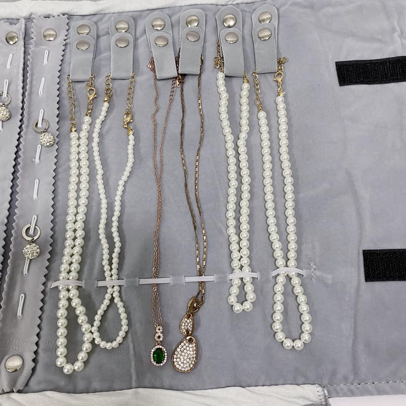 Rolltasche für Schmuck Organizer, Faltrolle für Juweliere, grosse Kapazität und praktisch tragbar, f
