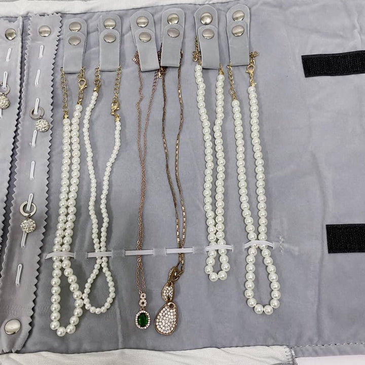 Rolltasche für Schmuck Organizer, Faltrolle für Juweliere, grosse Kapazität und praktisch tragbar, f