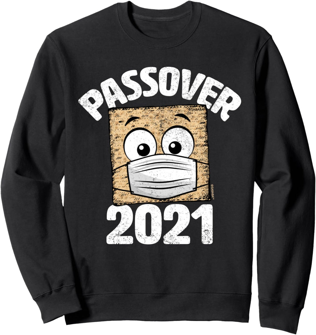 Lustige Pessach 2021 Matzo tragen Gesichtsmaske Seder Sweatshirt