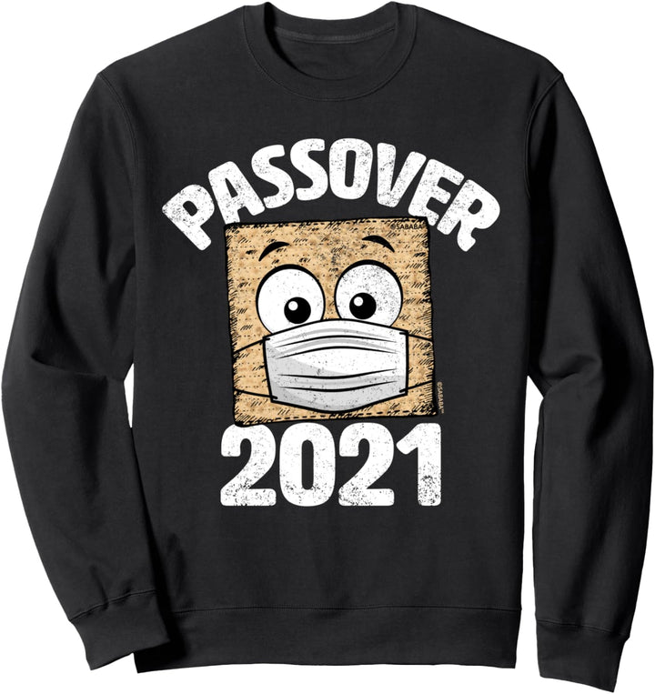 Lustige Pessach 2021 Matzo tragen Gesichtsmaske Seder Sweatshirt