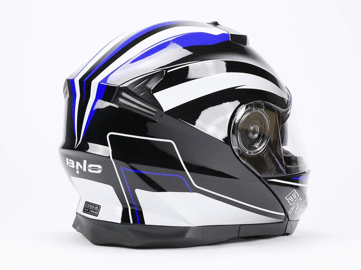 BNO Flip-2 Flup Up Helm Klapphelm Madular Helm (S, Blau Schwarz) S Blau Schwarz, S Blau Schwarz