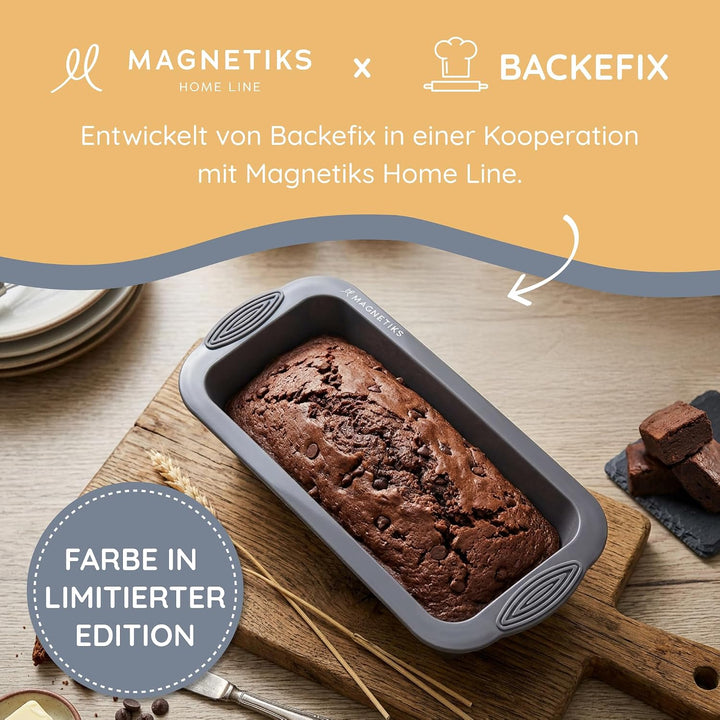 Backefix flexible Silikon Brotbackform 500g, Kastenform klein 21cm, als Kuchenform Kasten, ideal zum