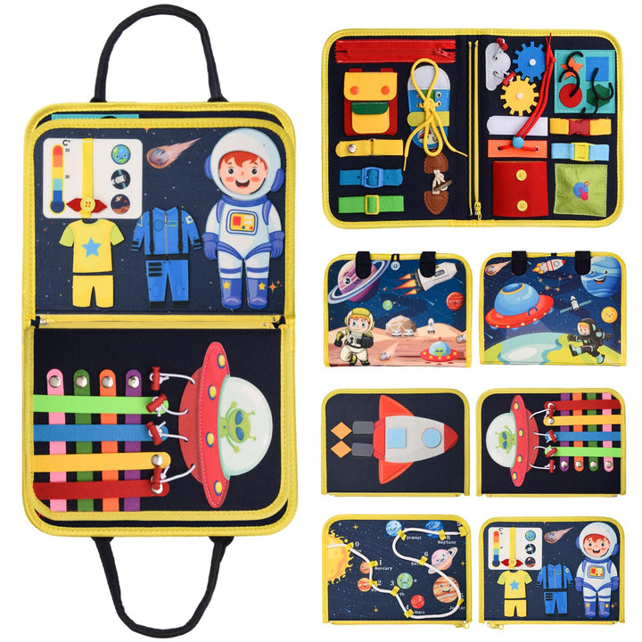Montessori Busy Board ab 1 Jahr, 4-Schichten Activity Board für Kleinkinder Baby ab 1 2 3 4 Jahre mi