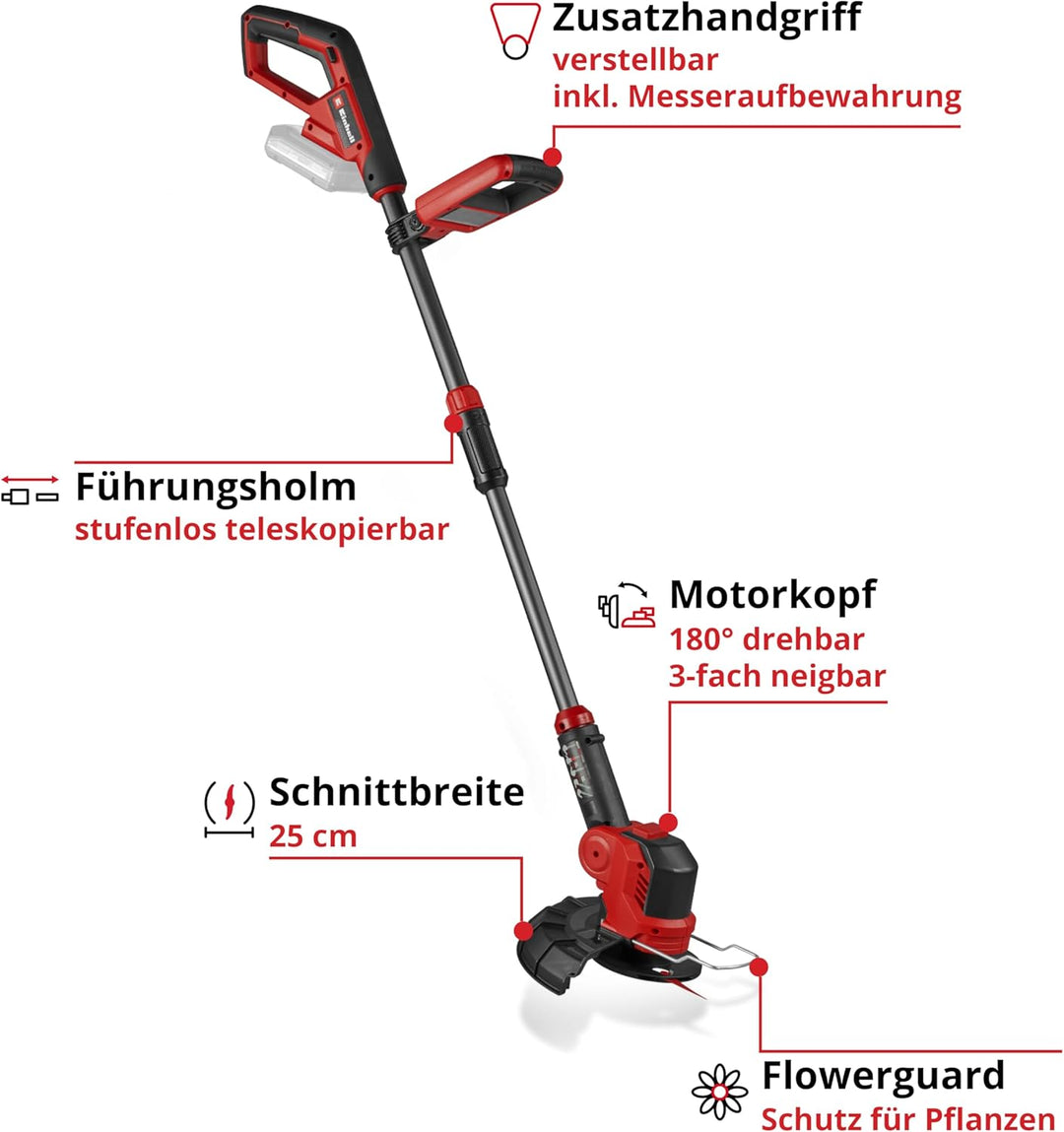Einhell Akku-Rasentrimmer GE-CT 18/25 Li-Solo Power X-Change (18 V, 25 cm Schnittbreite, dreh- und n