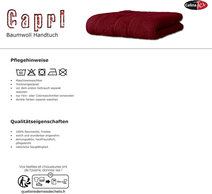 CelinaTex Capri Handtuch-Set 2teilig 1x 80 x 200 cm 1x 70 x 140 cm weiss Baumwolle Frotteehandtuch 5