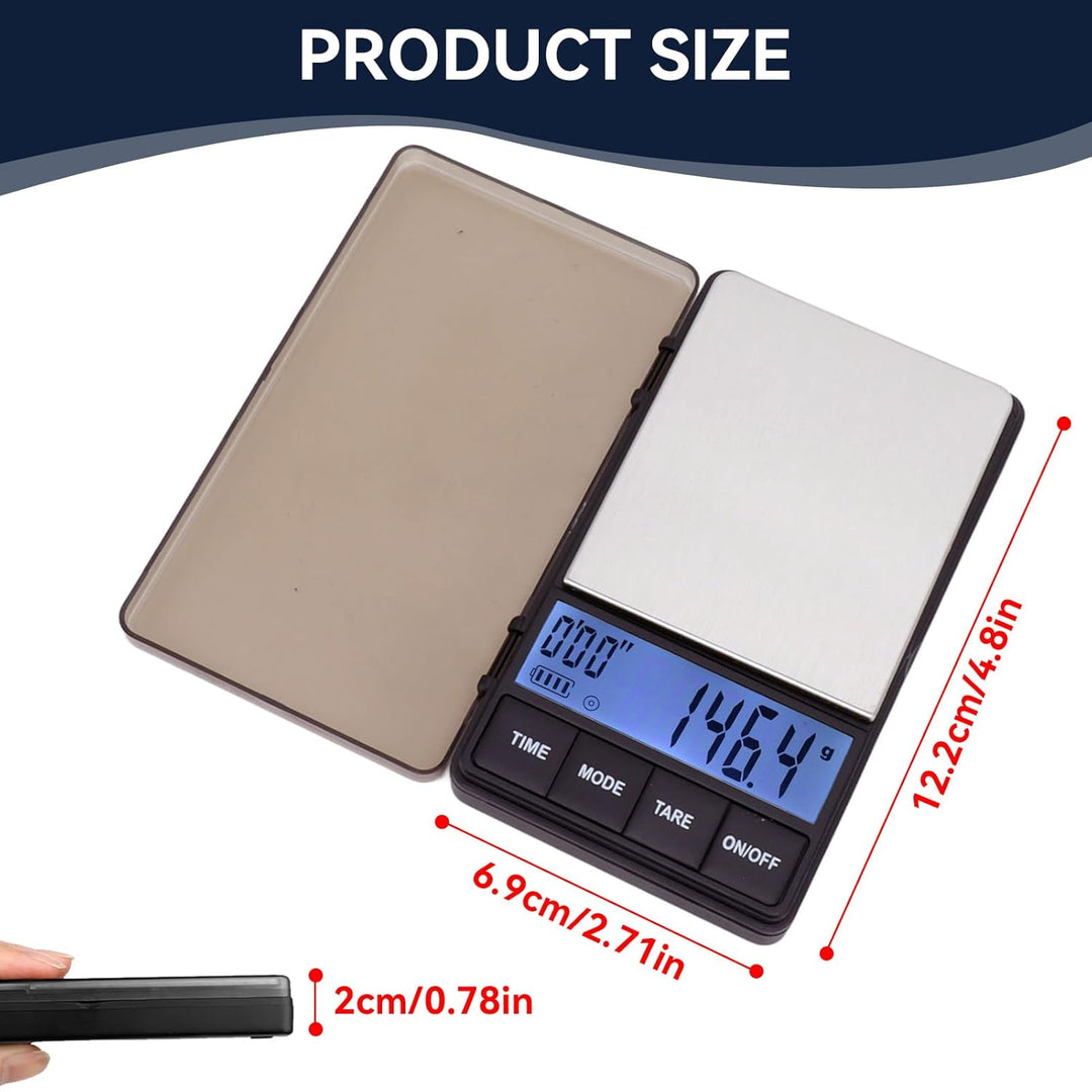Cyrank Espresso-Kaffeewaage Mit Timer, Tropfkaffeewaage, Espresso Waage, Kleine Taschen-Kaffeewaage,