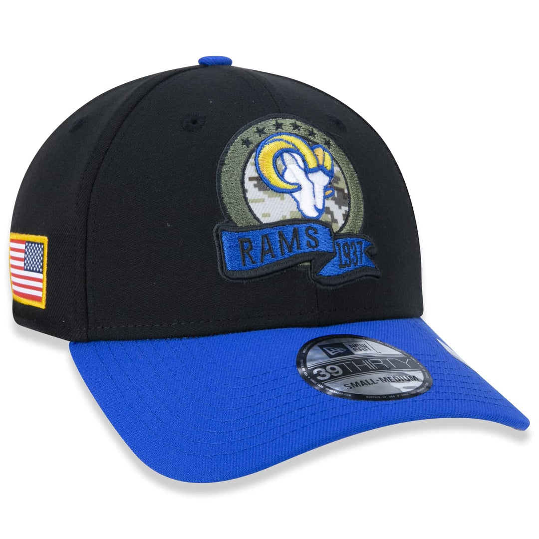 New Era Salute to Service 2022 Basecap 39Thirty NFL Fanartikel American Football Kappe schwarz M-L 3