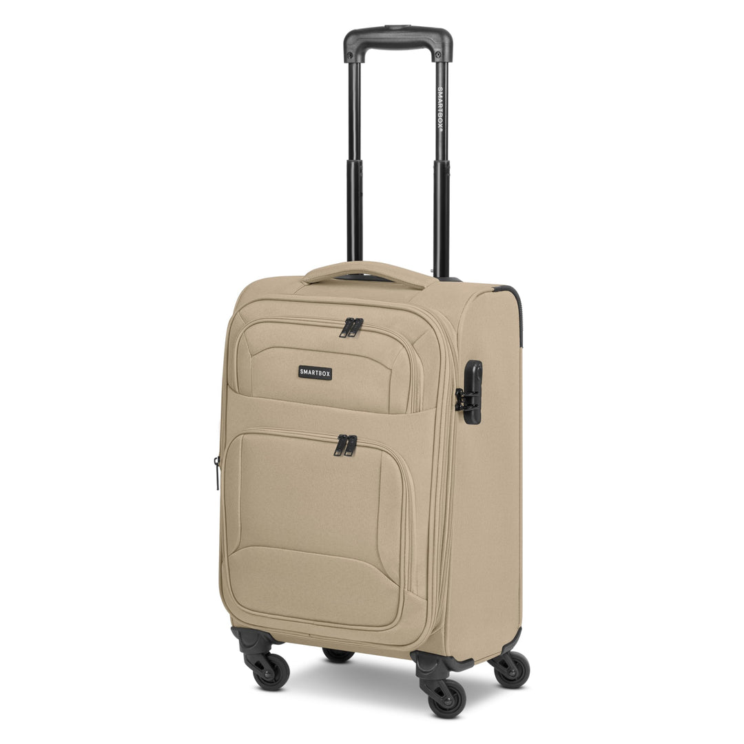 SMARTBOX Weichgepäck Kabinen-Koffer für Damen & Herren | Kleiner Cabin-Trolley 36 x 23 x 57 cm | 4 R