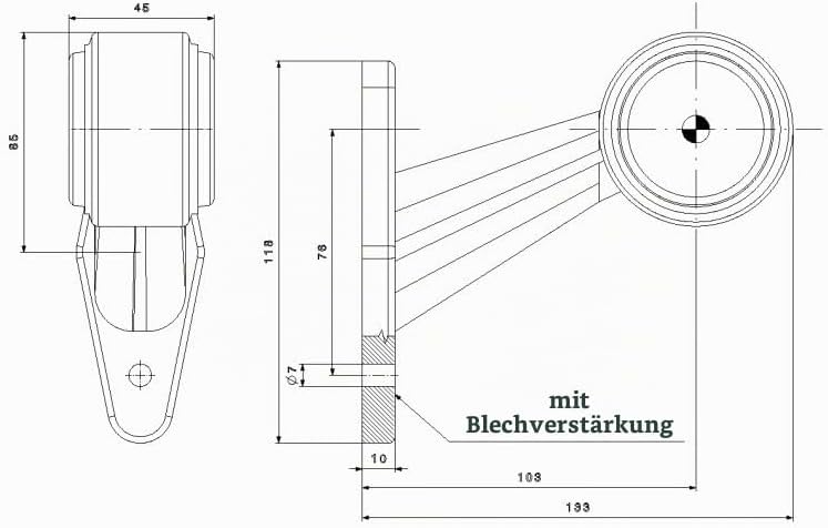 2 x LED Gummi Begrenzungsleuchte Seitenleuchte 12V 24V mit E-Prüfzeichen Positionsleuchte Auto LKW P